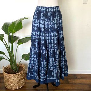 Vintage Gene Ewing Bis Bis Chambray Tiered Skirt